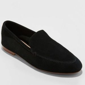 Black Target Loafer Flats
